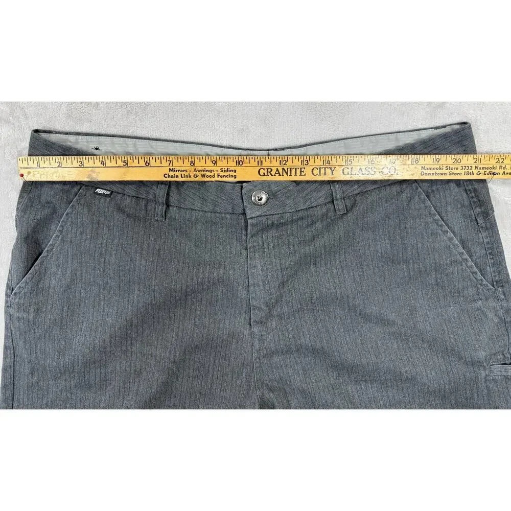 Fox Mens Shorts Size 40 Gray Pinstripe Chino Casual Flat Front Skate‎ Outdoor